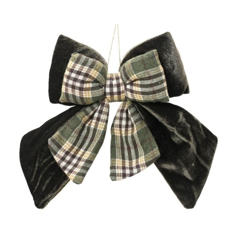 FUORIPORTA VELLUTO FIOCCO H.23CM. SCOZZESE